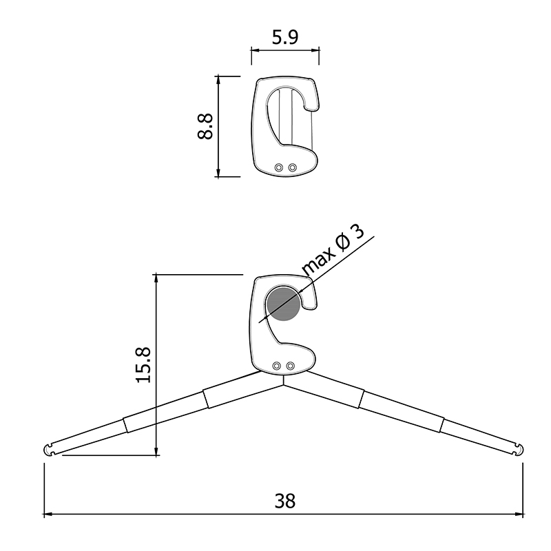 Hanger Pocket-sized clothes hanger white 5